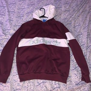 Women’s Maroon Vintage Adidas Half Zip Size: M